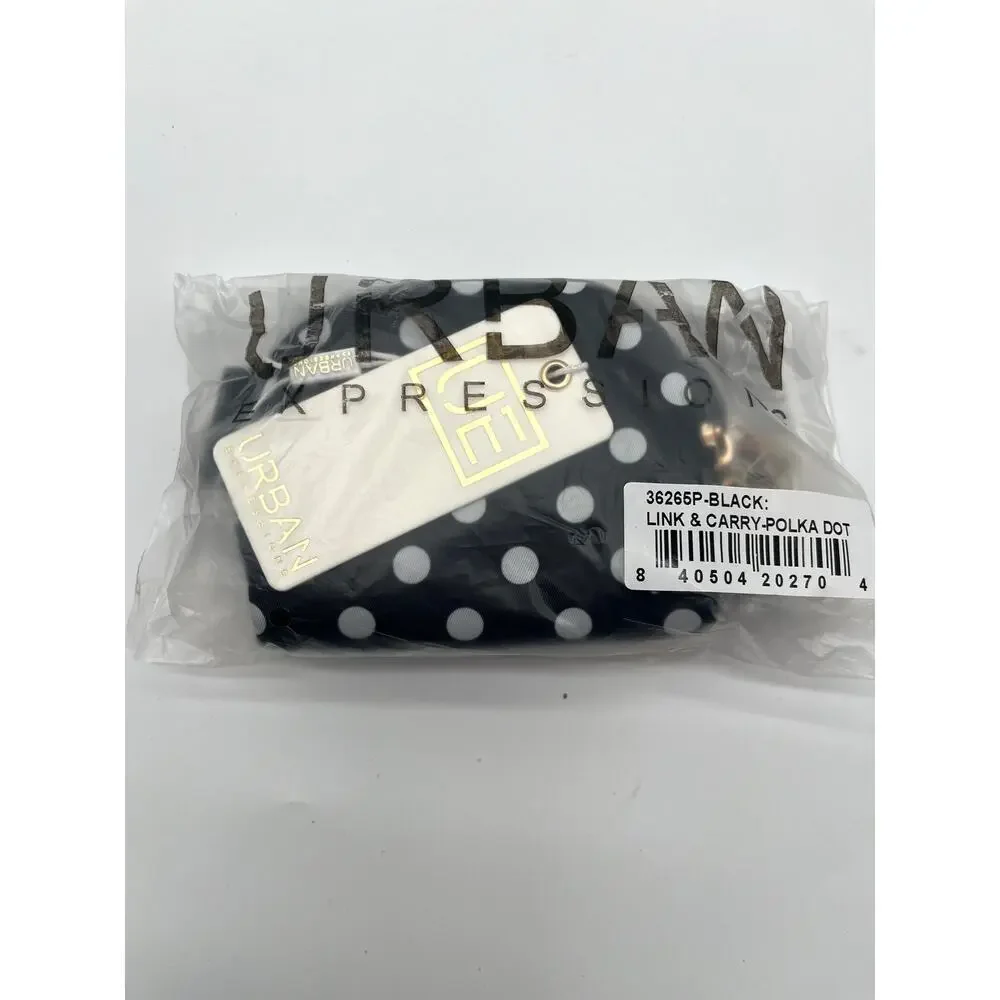 URBAN EXPRESSIONS NWT 2 Piece, Link & Carry, Polka Dot Wristlet